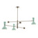 Clare Three Light Pendant in Polished Nickel w/Mint Painted (165|MN11MN)