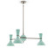 Clare Three Light Chandelier in Polished Nickel w/Mint Painted (165|MN04MN)