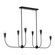 Maya Six Light Linear Chandelier in Midnight Black (1|GLC1226MBK)