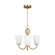Miles Three Light Chandelier in Satin Brass (1|GLC1123SB)