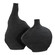 Duostacked Vases Set/2 in Matte Black (52|18243)