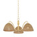 Katniss Three Light Chandelier in Aged Brass (428|H1081803-AGB)