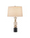 Seguso One Light Table Lamp in Natural/Black/Brass (142|6000-1047)