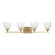 Toffino Four Light Vanity in Satin Brass (454|DJV1024SBCKG)