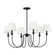 Elsay Six Light Chandelier in Midnight Black (454|DJC1246MBK)
