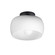 Glazed One Light Flush Mount in White / Black (16|26149WTBK)