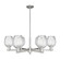 Arcadia Six Light Chandelier in Satin Nickel (405|716-6CR-SN-G292)