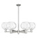 Arcadia Six Light Chandelier in Satin Nickel (405|716-6CR-SN-G1215-8)