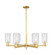 Arcadia Six Light Chandelier in Satin Gold (405|716-6CR-SG-G804)