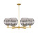 Arcadia Six Light Chandelier in Satin Gold (405|716-6CR-SG-G556-10SM)