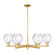 Arcadia Six Light Chandelier in Satin Gold (405|716-6CR-SG-G362)