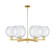 Arcadia Six Light Chandelier in Satin Gold (405|716-6CR-SG-G124-10)