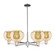 Arcadia Six Light Chandelier in Polished Nickel (405|716-6CR-PN-G128-8)