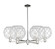 Arcadia Six Light Chandelier in Polished Nickel (405|716-6CR-PN-G122-10RW)