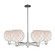 Arcadia Six Light Chandelier in Polished Nickel (405|716-6CR-PN-G121-8RW)