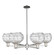 Arcadia Six Light Chandelier in Polished Nickel (405|716-6CR-PN-G1213-8CL)