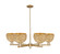 Arcadia Six Light Chandelier in Champagne Bronze (405|716-6CR-CB-RBD-8-NAT)