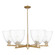 Arcadia Six Light Chandelier in Champagne Bronze (405|716-6CR-CB-GBD-92)