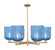 Arcadia Six Light Chandelier in Champagne Bronze (405|716-6CR-CB-G559-8BL)