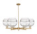 Arcadia Six Light Chandelier in Champagne Bronze (405|716-6CR-CB-G556-10CL)
