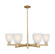 Arcadia Six Light Chandelier in Champagne Bronze (405|716-6CR-CB-G441)