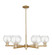 Arcadia Six Light Chandelier in Champagne Bronze (405|716-6CR-CB-G124-6)