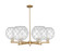 Arcadia Six Light Chandelier in Champagne Bronze (405|716-6CR-CB-G122-10RW)