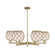 Arcadia Six Light Chandelier in Champagne Bronze (405|716-6CR-CB-G121-8RB)
