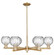Arcadia Six Light Chandelier in Champagne Bronze (405|716-6CR-CB-G1215-6)