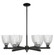 Arcadia Six Light Chandelier in Matte Black (405|716-6CR-BK-G382)