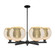 Arcadia Six Light Chandelier in Matte Black (405|716-6CR-BK-G128-10)