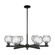 Arcadia Six Light Chandelier in Matte Black (405|716-6CR-BK-G1215-6)