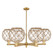 Arcadia Six Light Chandelier in Brushed Brass (405|716-6CR-BB-G122-10RB)