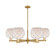 Arcadia Six Light Chandelier in Brushed Brass (405|716-6CR-BB-G121-8RW)