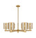 Arcadia Six Light Chandelier in Brushed Brass (405|716-6CR-BB-G116)