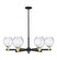 Arcadia Six Light Chandelier in Black Antique Brass (405|716-6CR-BAB-G362)