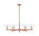 Arcadia Six Light Chandelier in Antique Copper (405|716-6CR-AC-G132)