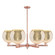 Arcadia Six Light Chandelier in Antique Copper (405|716-6CR-AC-G128-10)