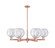Arcadia Six Light Chandelier in Antique Copper (405|716-6CR-AC-G124-8)