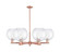 Arcadia Six Light Chandelier in Antique Copper (405|716-6CR-AC-G122-10)