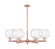 Arcadia Six Light Chandelier in Antique Copper (405|716-6CR-AC-G1215-8)