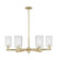 Arcadia Six Light Chandelier in Antique Brass (405|716-6CR-AB-G804)