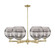 Arcadia Six Light Chandelier in Antique Brass (405|716-6CR-AB-G556-10SM)