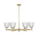 Arcadia Six Light Chandelier in Antique Brass (405|716-6CR-AB-G382)