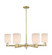 Arcadia Six Light Chandelier in Antique Brass (405|716-6CR-AB-G341)