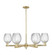 Arcadia Six Light Chandelier in Antique Brass (405|716-6CR-AB-G292)