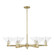 Arcadia Six Light Chandelier in Antique Brass (405|716-6CR-AB-G132)