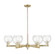 Arcadia Six Light Chandelier in Antique Brass (405|716-6CR-AB-G122-6)