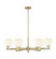 Arcadia Six Light Chandelier in Antique Brass (405|716-6CR-AB-G1217-6WV)