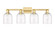 Arcadia Four Light Bath Vanity in Satin Gold (405|716-4W-SG-G558-6CL)